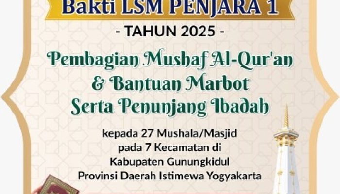 Menyambut Hari Bhayangkara Ke-79, LSM PENJARA 1 Akan Gelar Baksos Untuk Umat Di Gunungkidul