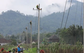 Gerak Cepat Petugas PLN UP3 Jember Normalkan Kelistrikan Korban Erupsi Gunung Semeru