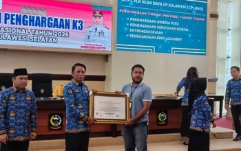 PLN Nusa Daya Unit Pelaksana Sulawesi 2 Raih Tiga Penghargaan pada Puncak Bulan K3 Nasional Provinsi Sulawesi Selatan Tahun 2026
