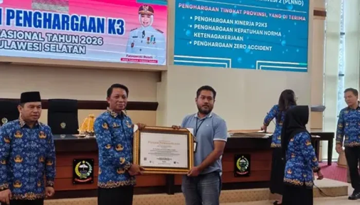 PLN Nusa Daya Unit Pelaksana Sulawesi 2 Raih Tiga Penghargaan pada Puncak Bulan K3 Nasional Provinsi Sulawesi Selatan Tahun 2026