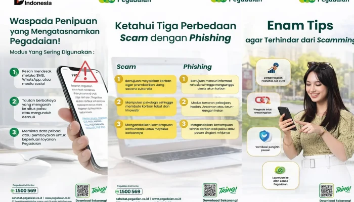 Pegadaian Kantor Wilayah IX Imbau Masyarakat Hindari Modus Scam dan Phishing