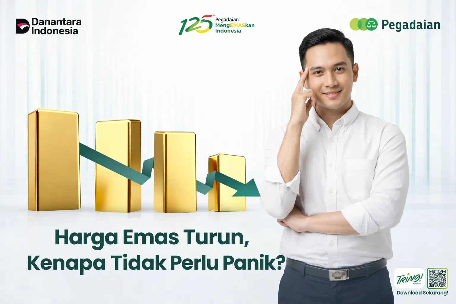 Harga Emas Turun Tidak Perlu Panik!Fluktuasi Harga Adalah Hal Wajar Dalam Investasi, Termasuk Emas