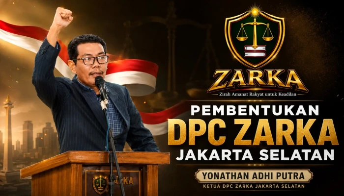 ZARKA Resmi Bentuk DPC Jakarta Selatan, Yonathan Adhi Putra Dipercaya Pimpin Gerakan Kontrol Sosial