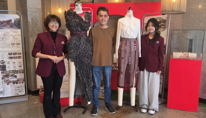 Limbah Kain Korden Saffier Decor Disulap Jadi Busana Estetik oleh Jovita dan Jerrica